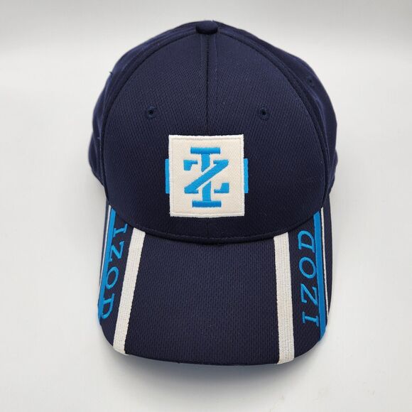 IZOD Navy Blue Hat w/ Light Blue White Tennis Golf Hat Cap Logo One Size - Picture 1 of 8